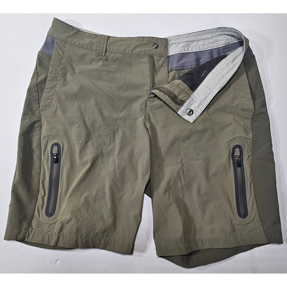REI Co-op Women's Size 4 Hiking Shorts Olive Green Stretch Technical Trail Cargo